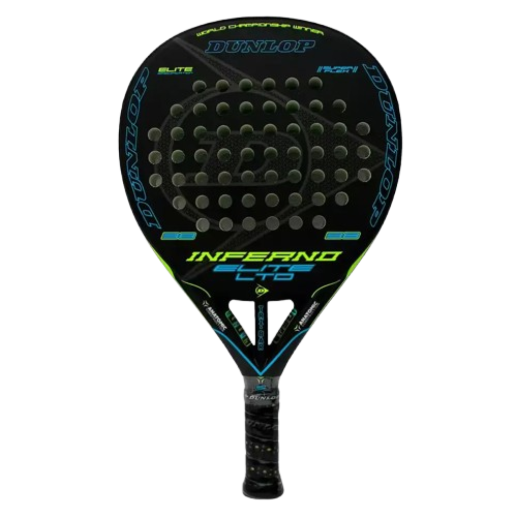 Dunlop Inferno Elite Ltd Yellow Blue 2025 professional padel racket