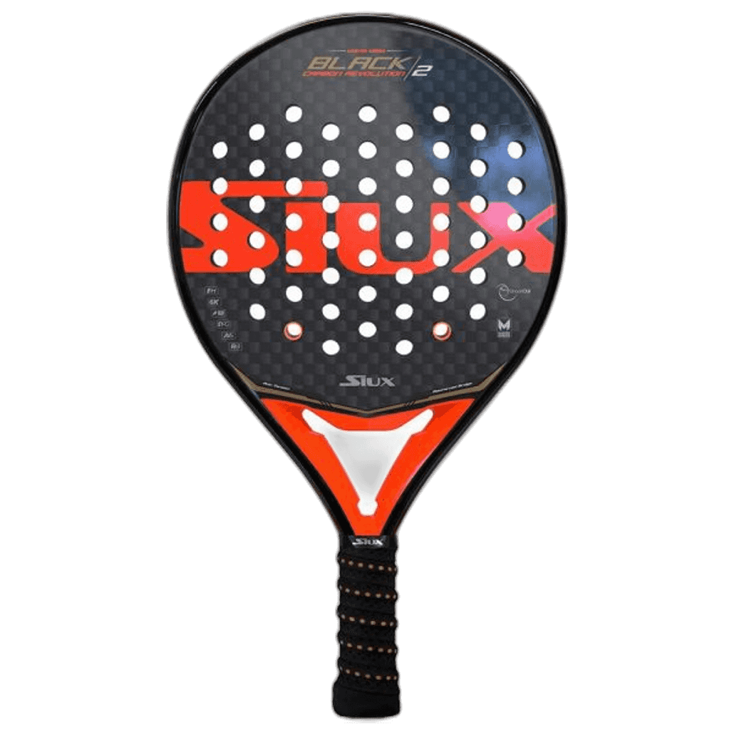 Siux Black Carbon Revolution 2 Red 2024 professional padel racket